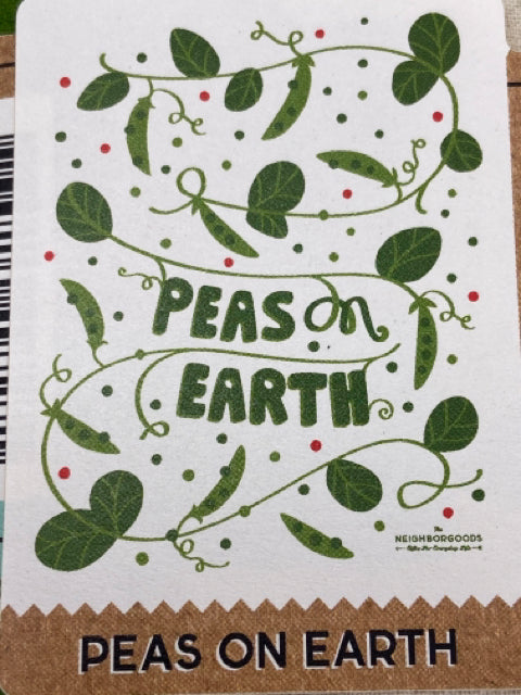 Peas on Earth Tea Towel