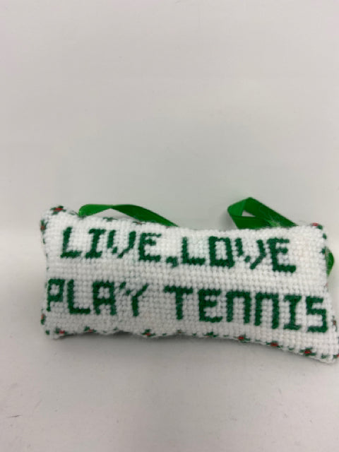 Saying Pillow - live, love, play tennis