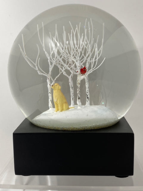 Lab in the Woods Snow Globe