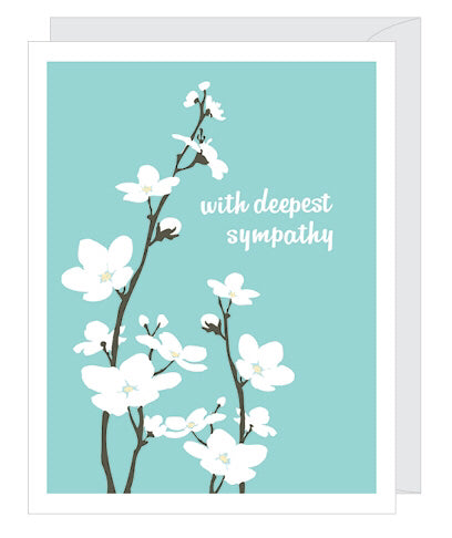 Apple Blossom Sympathy Card