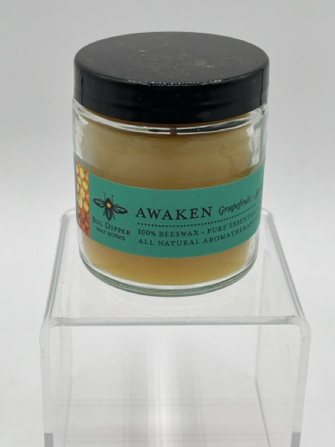 Awaken 100% Beeswax Aromatherapy Candle in Reusable Glass Apothecary Jar
