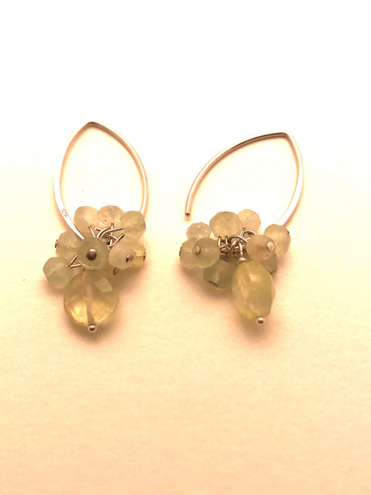 Prehnite Multi Drop Earrings