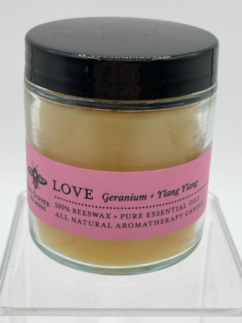 Love 100% Beeswax Aromatherapy Candle in Reusable Apothecary Jar