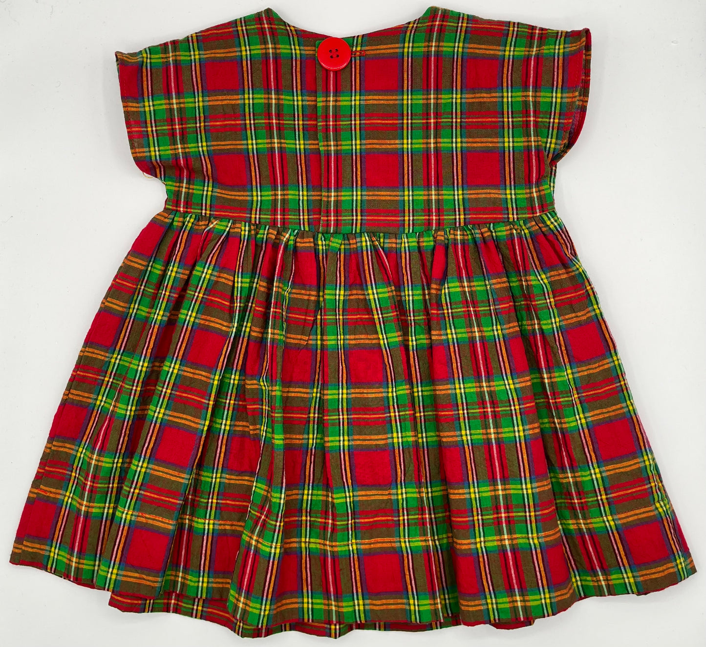 6-12 M Dress - Vintage Fabric Christmas Madras