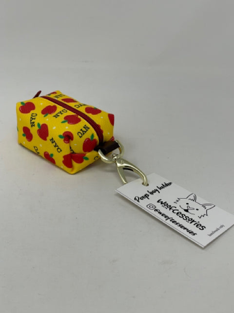 NYC Yellow with Red Apple Dog Poop Bag Holder