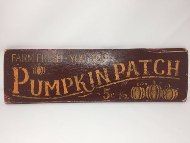 Pumpkin Patch Wooden Sign