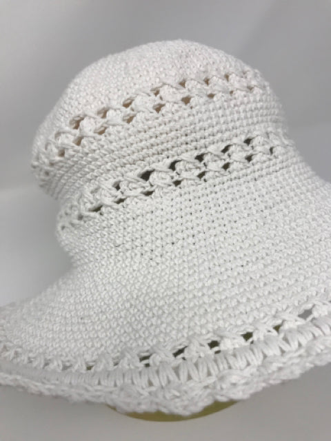 3-6 Y White Cotton Crochet Hat