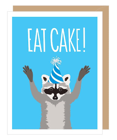 Raccoon Birthday Card