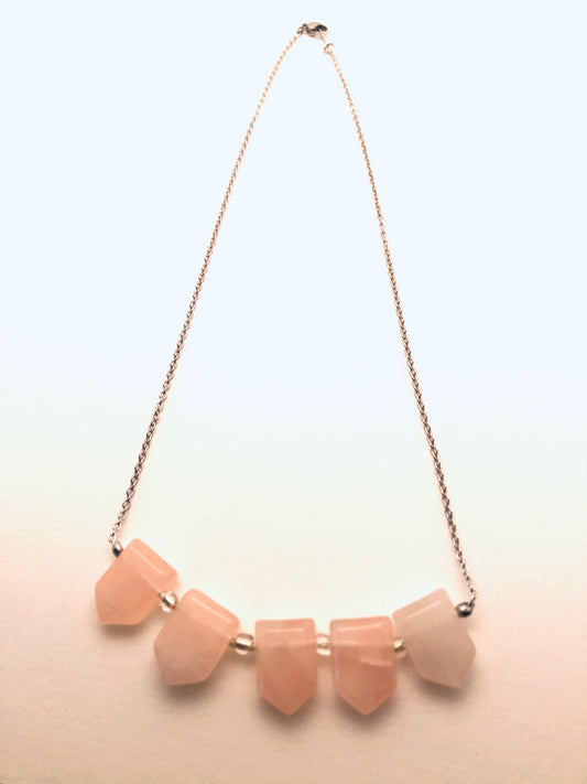 Rose Quartz Arrows Necklace