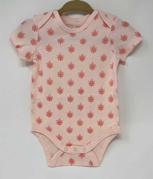 3-6 M Apricot Lotus Onesie