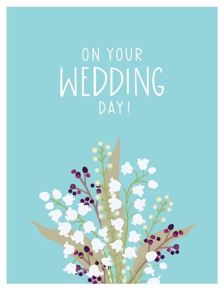 Lily Of The Valley Bouquet Wedding Card