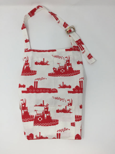 Tugboat Kid's Apron - Red or Blue