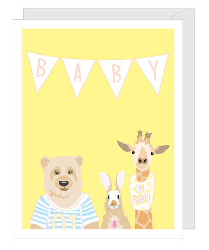Baby Animals New Baby Card