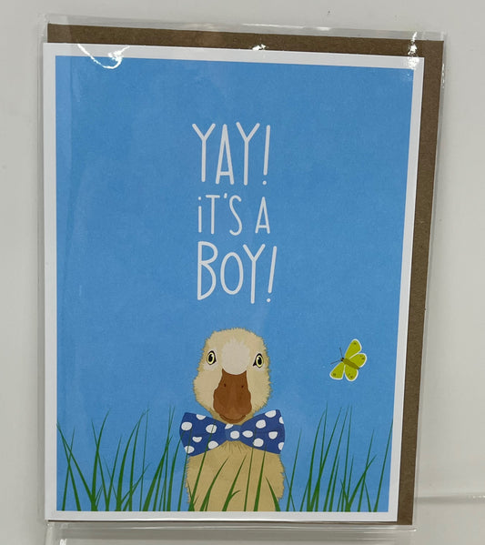 Yay! It's A Boy Duckling Card