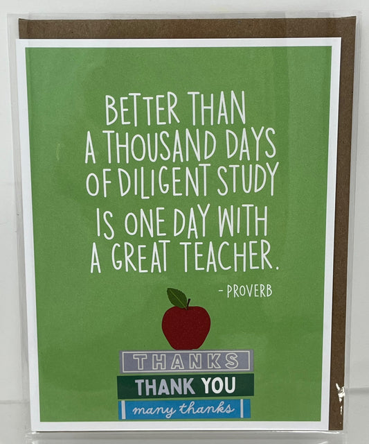 Thousand Days Teacher Card