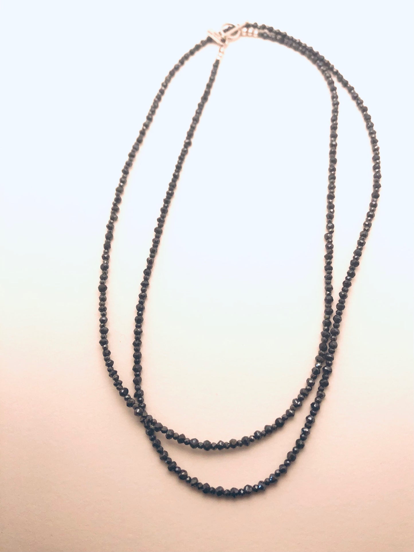 Mystic Black Spinel 2mm Hill Tribe Necklace