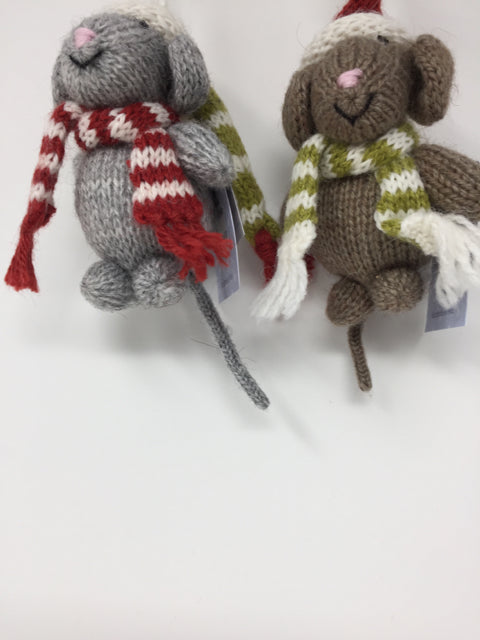 Knit Mouse Ornament