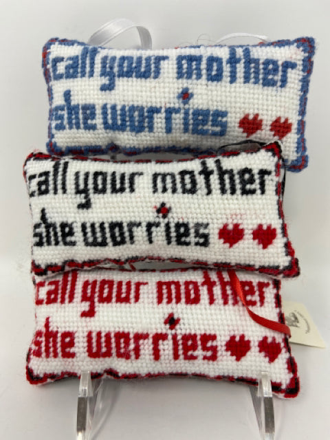 Call Your Mother, She Worries Saying Pillow