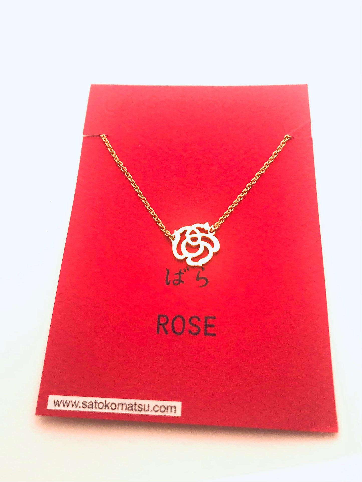 Rose in Hiragana Petit Necklace