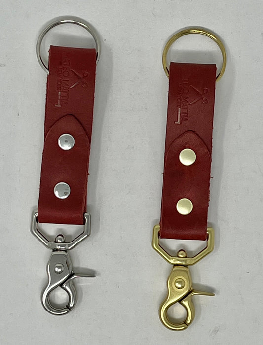 Leather Fob Clip Keychain