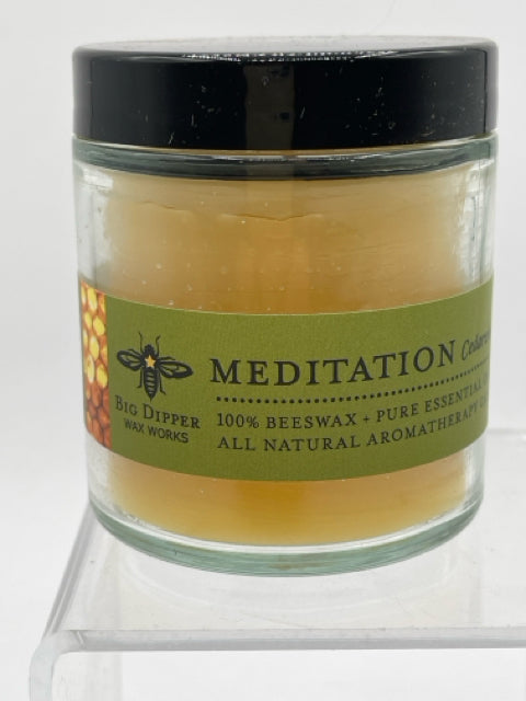 Meditation 100% Beeswax Aromatherapy Candle in Reusable Glass Apothecary Jar