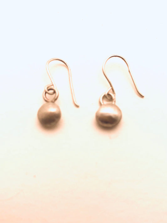 Satin OFAK Pebble Sterling Earrings