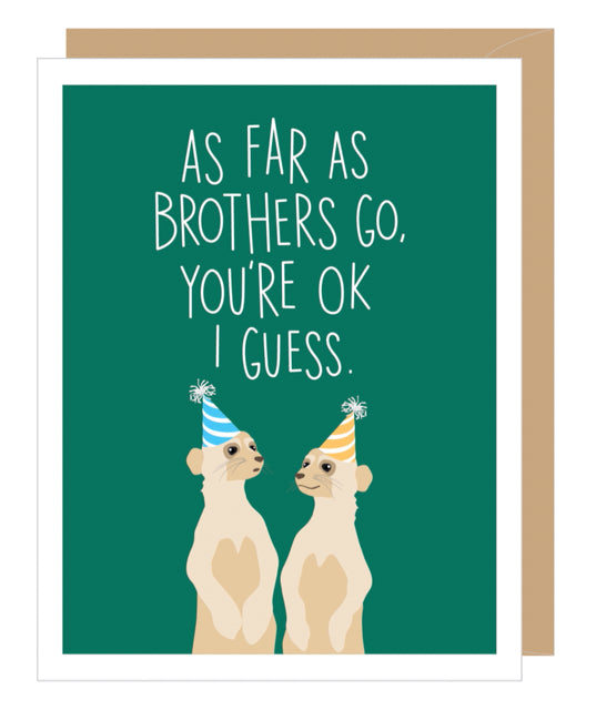 Meercat Brother Birthday Card