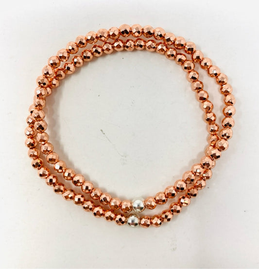 Rose Gold Hematite Bracelet