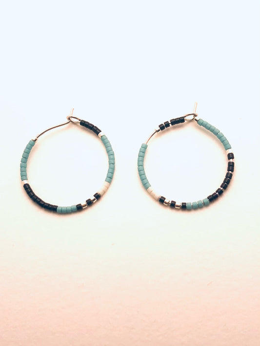 Blues in the Night Hoop Earrings