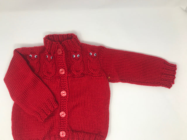 2 Y Red Owl Acrylic Knit Cardigan