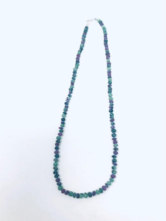 Ruby Zoisite Knotted Necklace