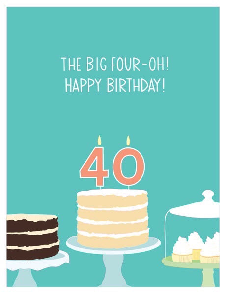 The Big 4-0 Birthday Card