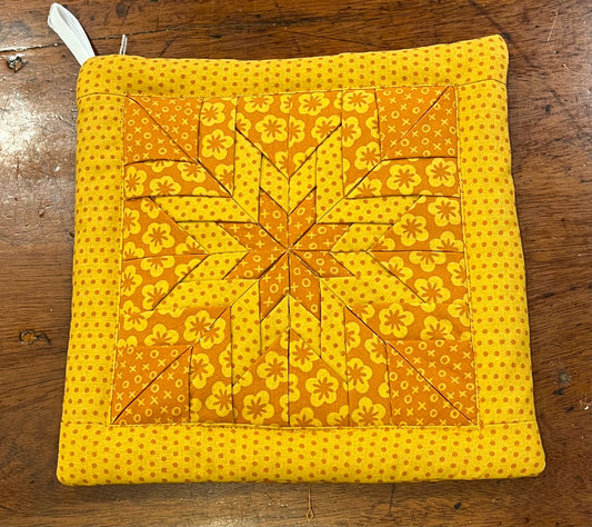 Square Folded Star Hot Pad