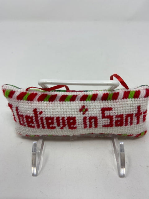 Believe in Santa Saying Pillow