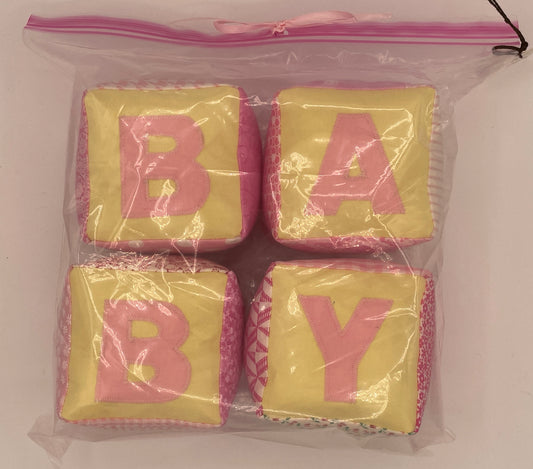 Pink Yellow Baby Blocks