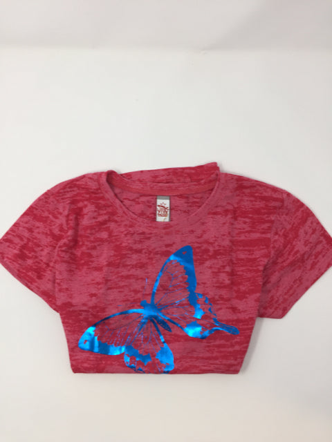 L Red & Blue Butterfly T-Shirt