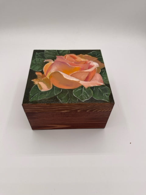 Handpainted Wood  Box