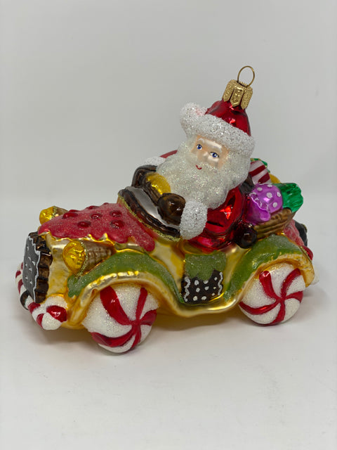 Santa Claus in Sweets Car