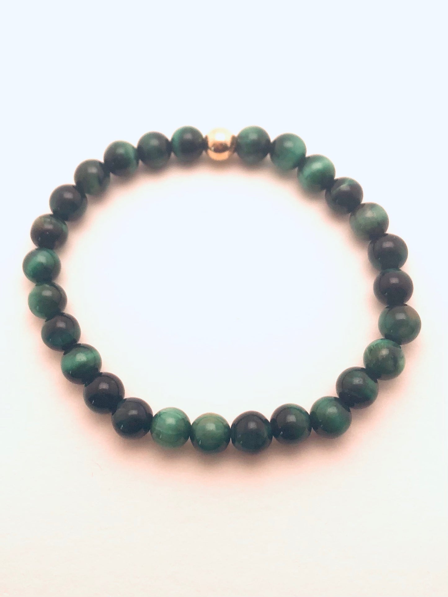 Green Tiger's Eye Heart Focus Bracelet