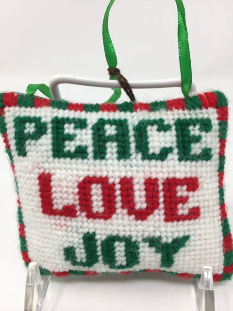 Peace Love Joy Saying Pillow