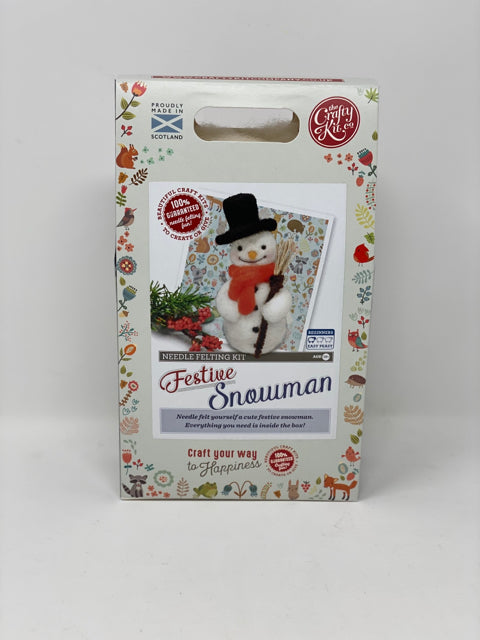 Festive Snowman Needle Felting Kit