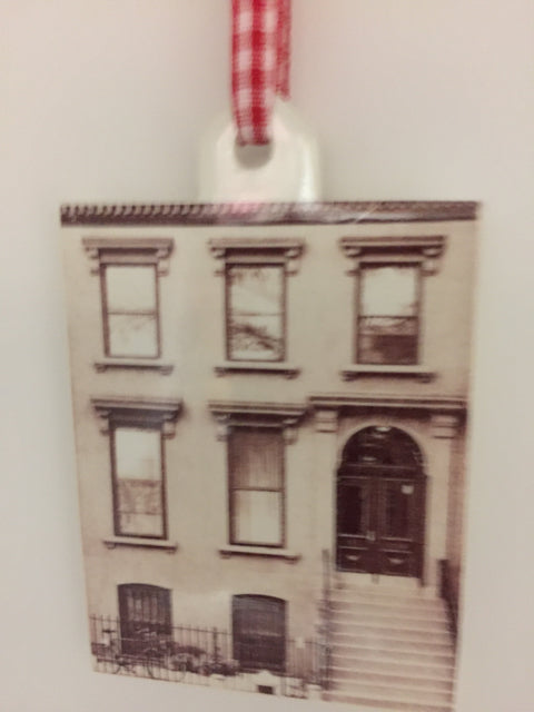 Brooklyn Brownstone Ceramic Ornament