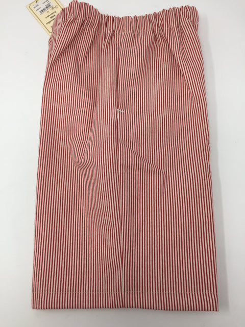 6 Y Red & White Striped Shorts