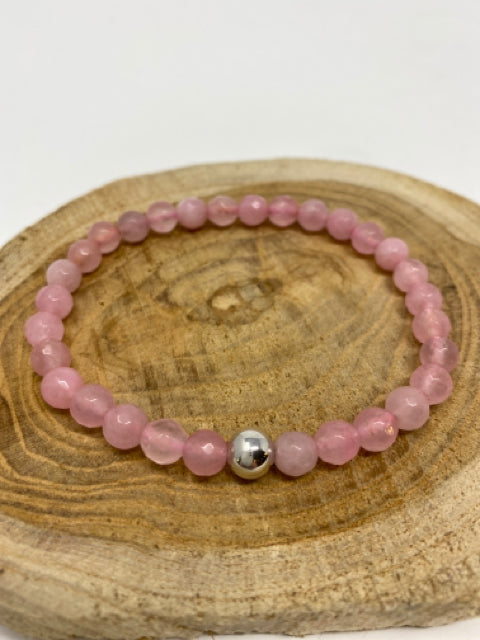 Faceted Rose Quartz Bracelet