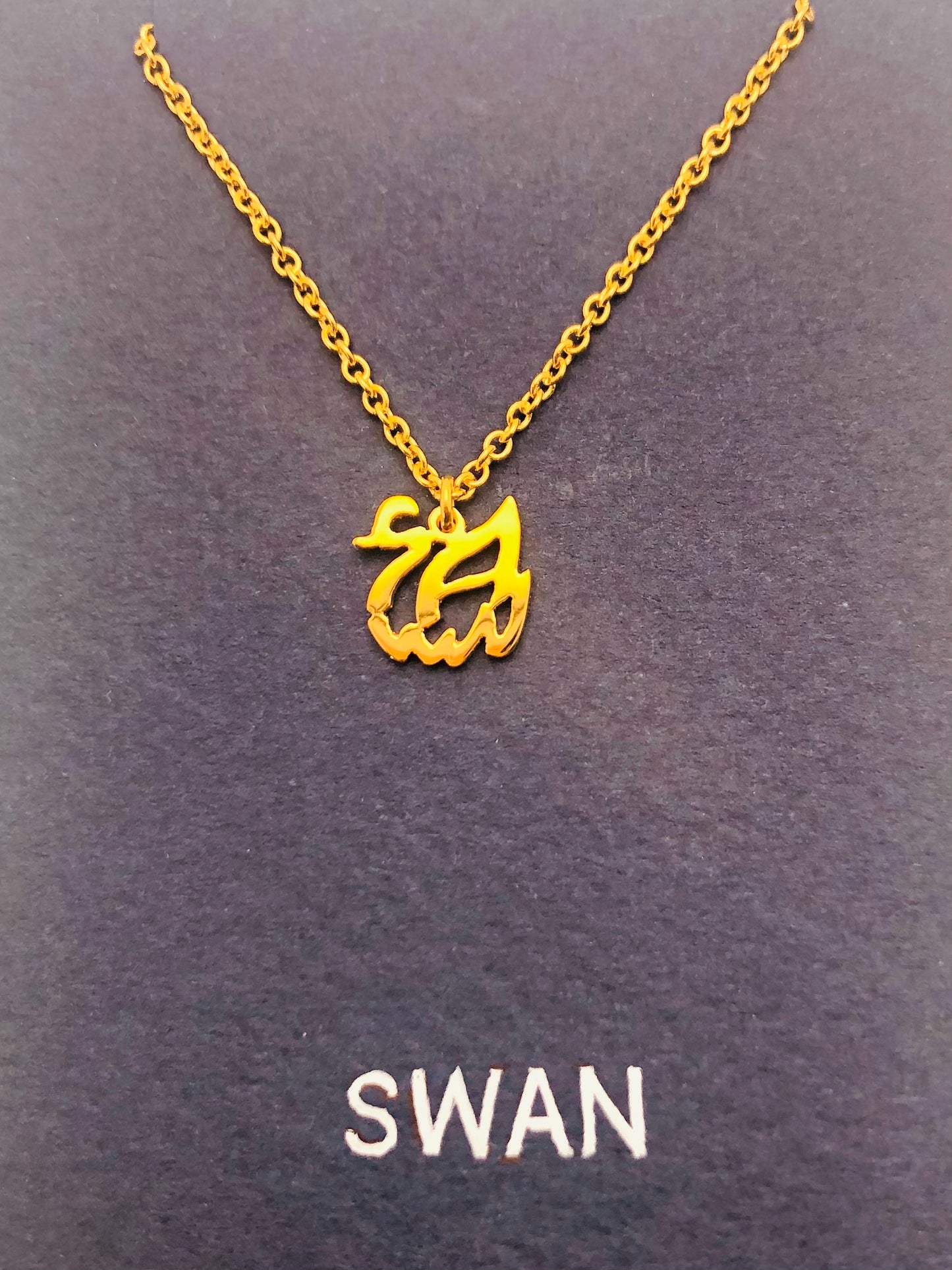 Swan in English Petit Necklace