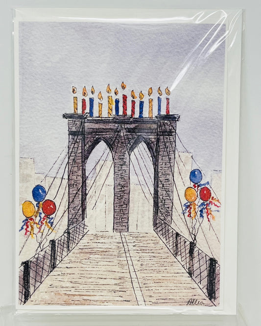 Party on The Bridge Birthday Card