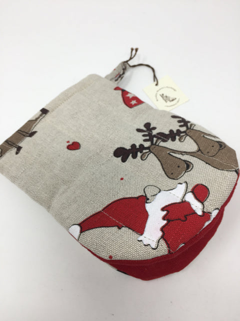 Santa and Moose Oven Mitt