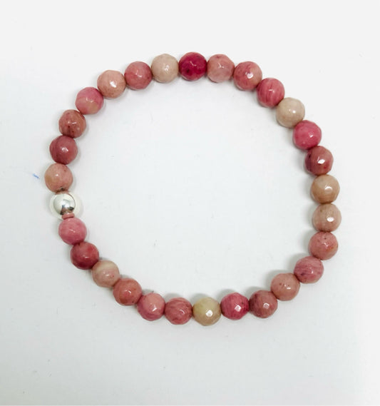 Rhodonite Faceted Bracelet