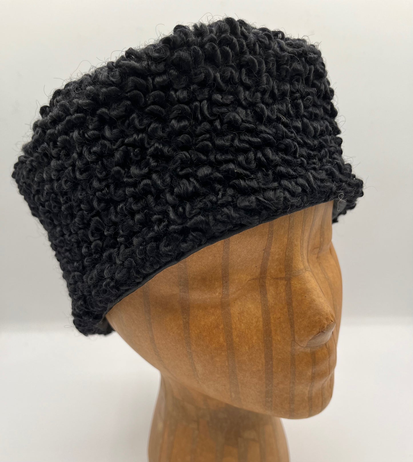Upcycled Faux Lambswool Hat
