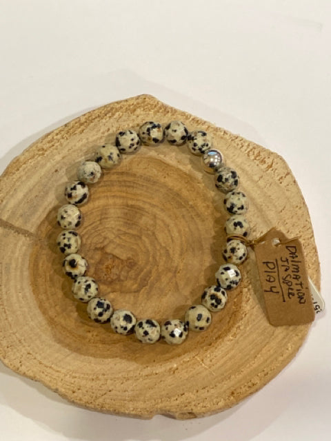 Faceted Dalmation Jasper Bracelet